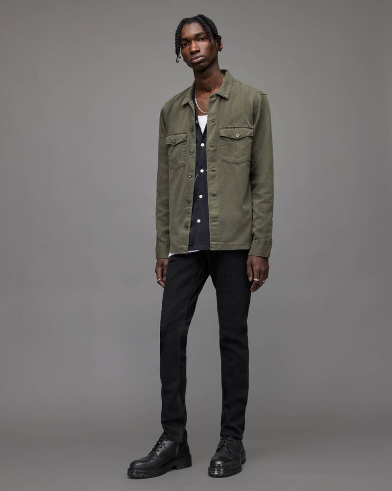 Allsaints Rex Slim Jeans Herr Svarta | SE.ME067W-451