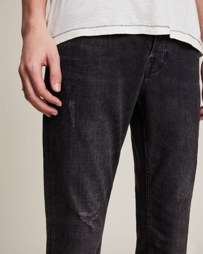 Allsaints Rex Slim Jeans Herr Svarta | SE.ME068W-162