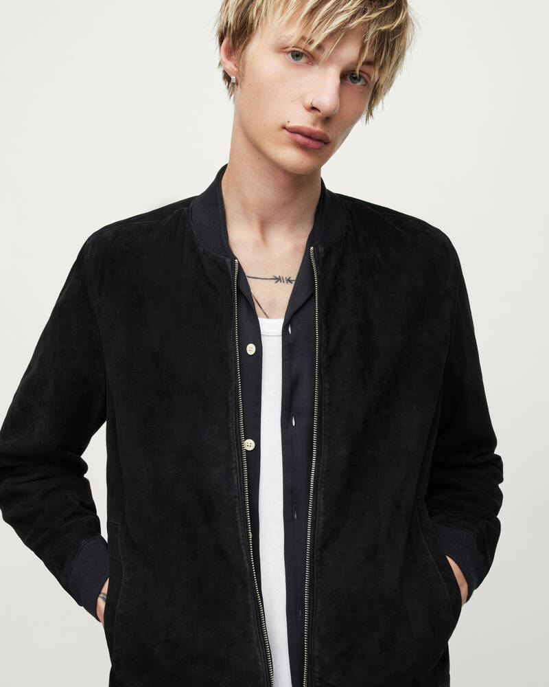 Allsaints Ronan Mocka Bomber Jacka Herr Svarta | SE.ML075U-5