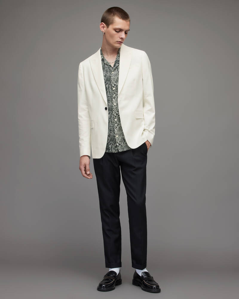 Allsaints Row Blazer Jacka Herr Beige Vita | SE.MJ069X-5875