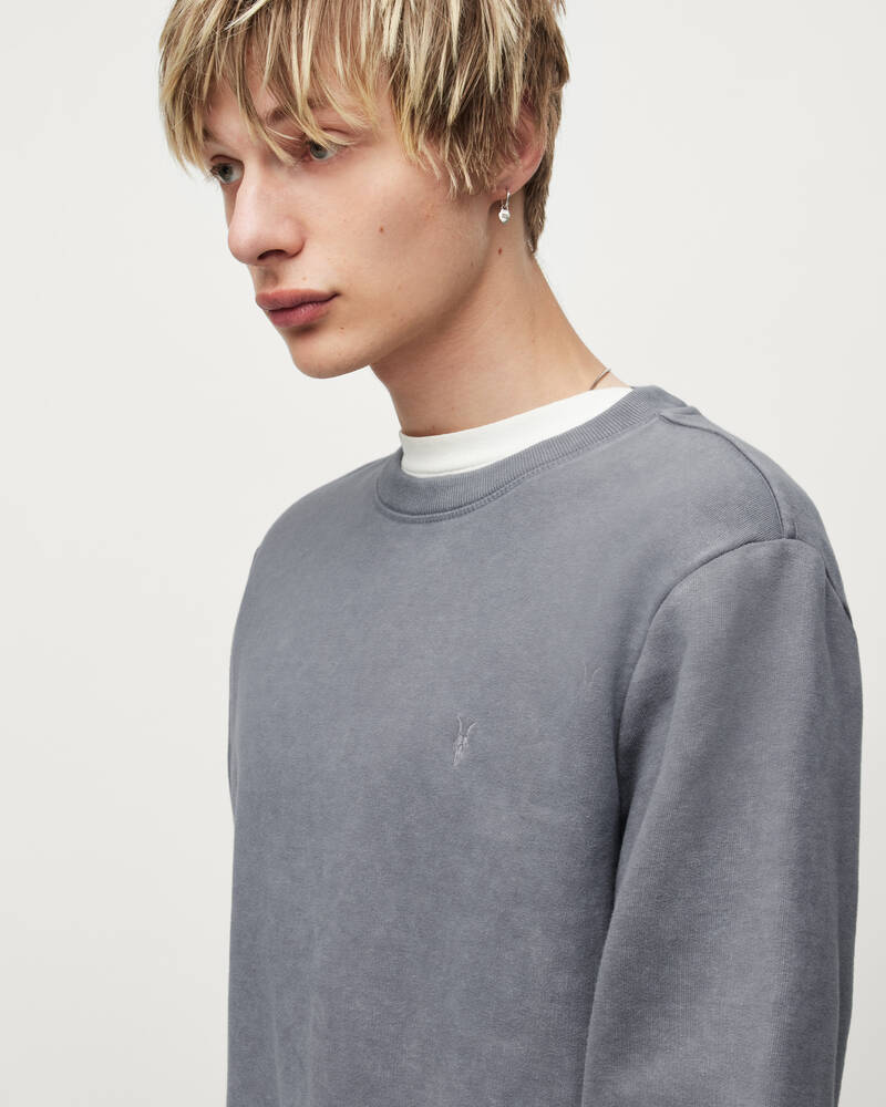 Allsaints Saka Crew Tröjor Herr Blå | SE.MF016X-7858