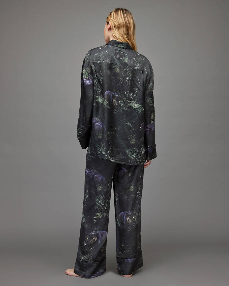 Allsaints Sofi Kim Silk Blend Pyjama Nattkläder Dam Gröna | SE.WX017X-5406