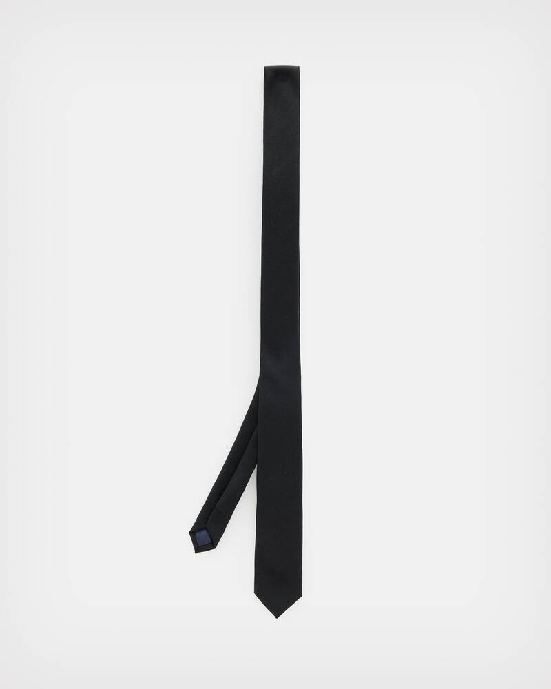 Allsaints Solid Slim Tie Tailoring Herr Svarta | SE.MU618X-5