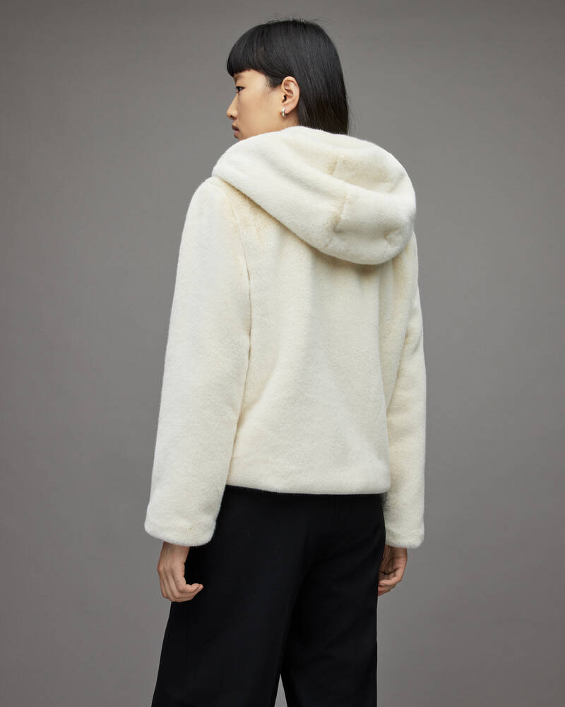 Allsaints Tallullah Faux Fur Bomber Jacka Dam Vita | SE.WO031Y-10