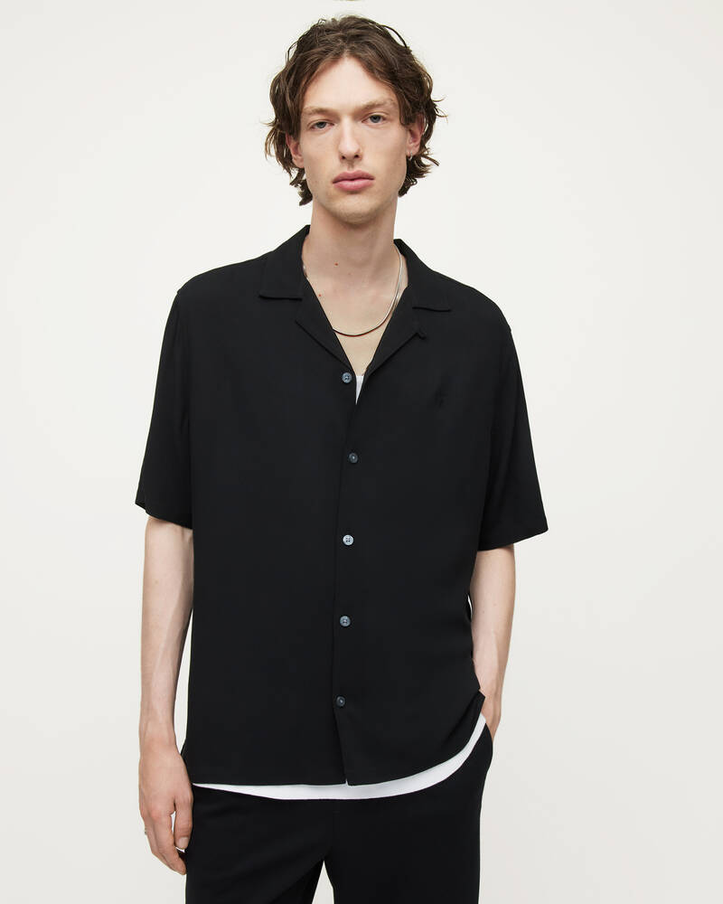 Allsaints Venice Ramskull Shirt Skjorta Herr Svarta | SE.MS253V-5