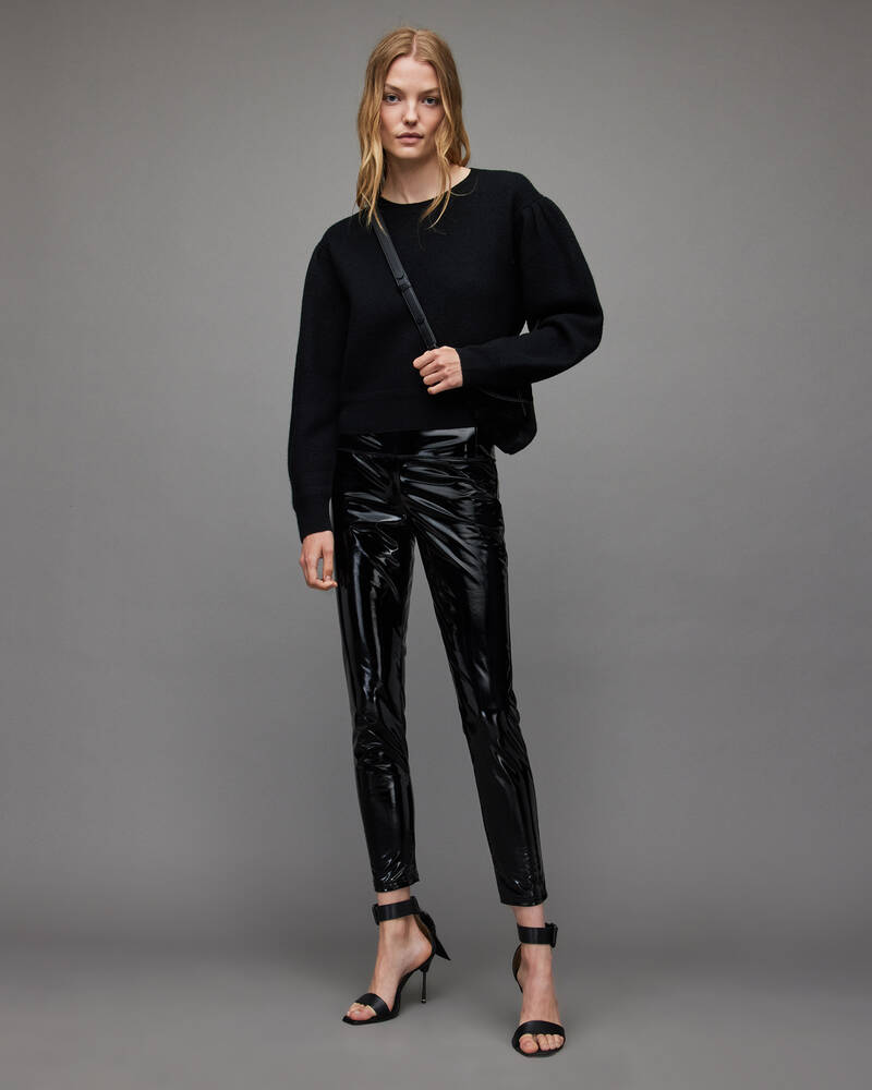 Allsaints Vika Boiled Jumper Stickat Dam Svarta | SE.WK022X-5